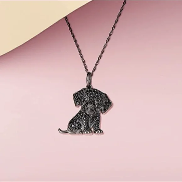 Labrador Retriever Diamonds Puppy Necklace - Picture 6 of 7